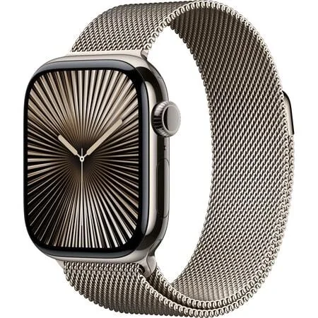 Apple Watch 10 46mm Титан Серебристые Ремешок Milanese S/M Серебристого Цвета