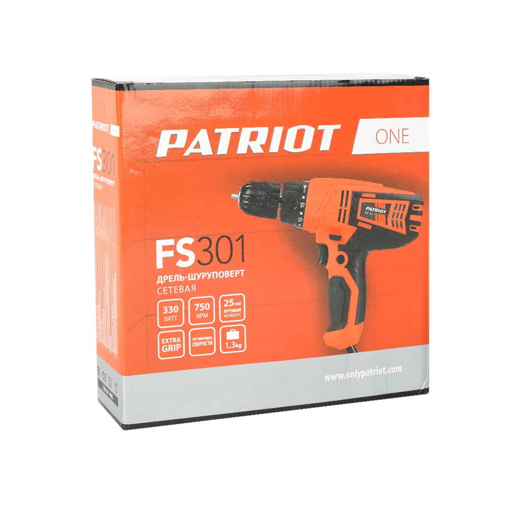 Дрель-шуруповерт сетевая PATRIOT FS301 The One