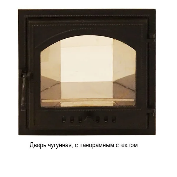 Печь Калита М арочная, дверца Чугунная, с панорамным стеклом