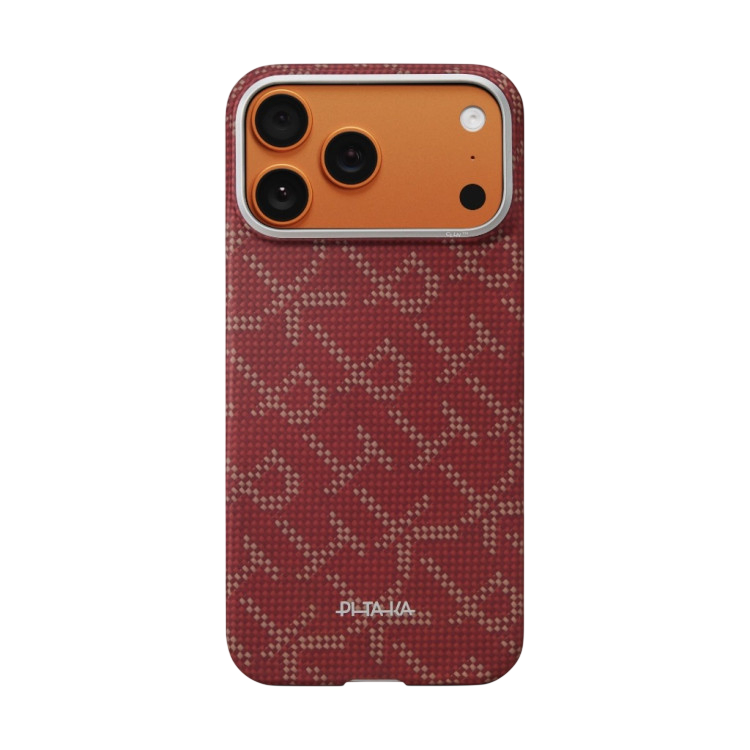 Чехол PITAKA Ultra-Slim Case для iPhone 17 Pro Max PTK Leaping - Gold Red