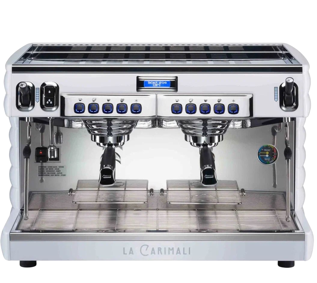 Кофемашина-автомат CARIMALI Bubble E2 2 высокие группы, экономайзер, белая (BU-E2-H-02-W)