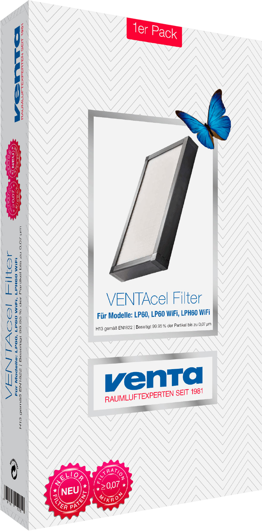Фильтр тонкой очистки PREMIUM VENTAcel H13 "Nelior" для LP60/LPH60/AP902/AH902 (0,07 мкм)